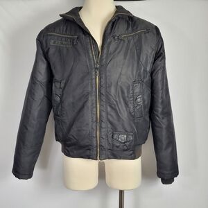 Vintage 90s Ed hardy By Christian Audigier black bomber jacket Size Large